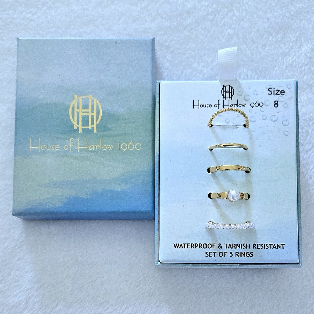 House🏠 of Harlow 1960 Five🖐 Gold💛 Rings💍 - NIB - Picture 13 of 16